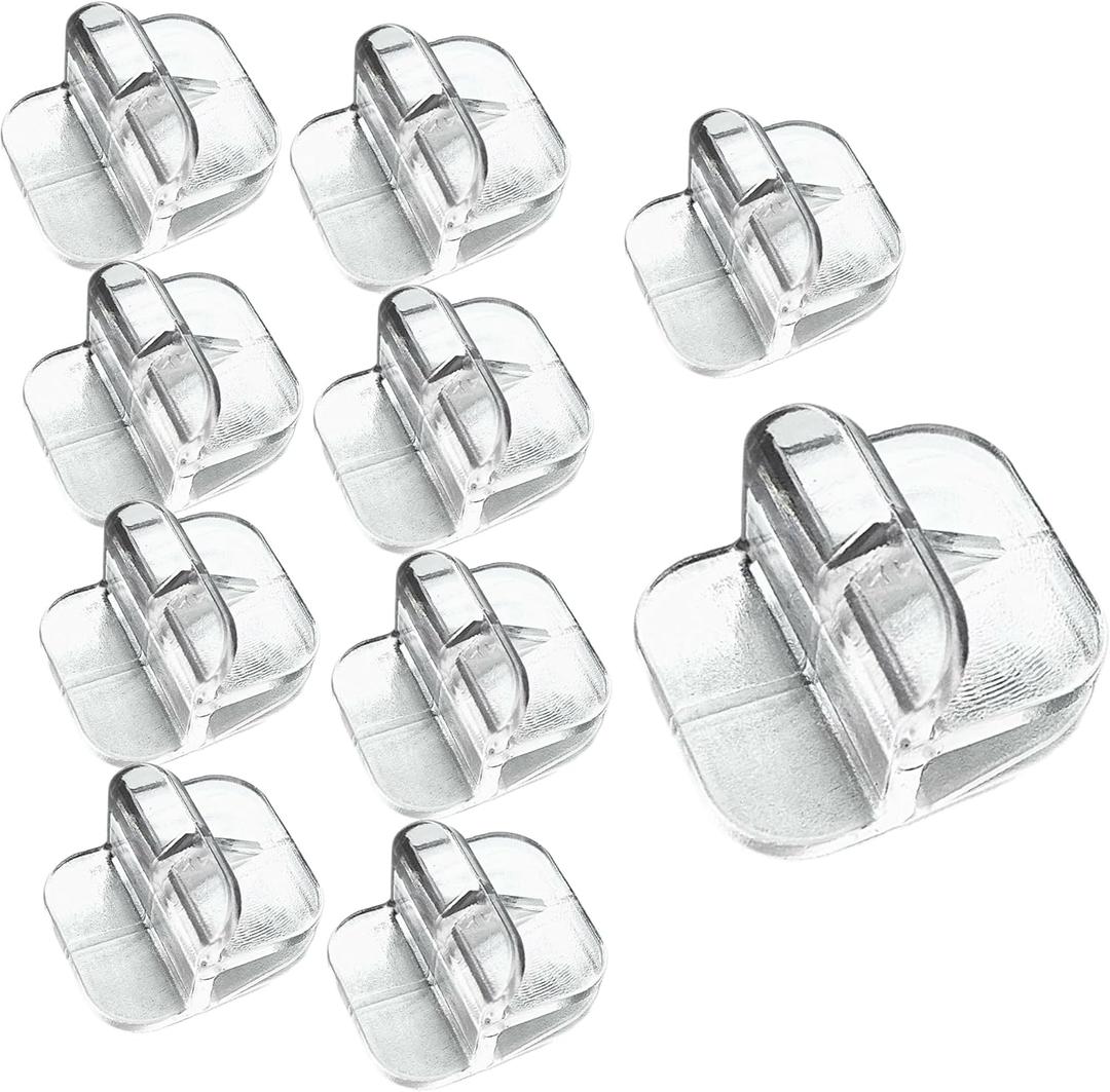 10 PCS Rimless Aquarium Clips for 1/8" to 3/16" Glass,Top Mounting Support Holder Clamp Replacements for Rimless Tank Lids