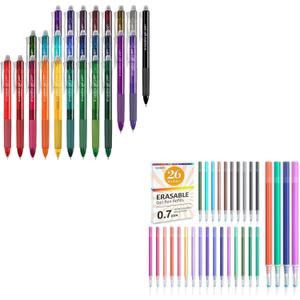 Vanstek 26 Colors Erasable Gel Pens+ 26 Colors Erasable Gel Pens Refills