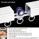 Ceiling Mounted Curtain Track - Rail for Drapes, Room Dividers - Sliding Curtain Rail for Living Room (White, 4.5m)