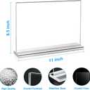 Daofary 10 Pack Acrylic Sign Holder 8.5 x 11 Horizontal, Double-Sided Stand up Table Top Sign Holders, Clear Acrylic Picture Frame Menu Flyer Paper Holder Display Stand for Office Business Store Wedding Party