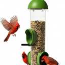 LONA Bird Feeders for Outdoors, Tube Feeder Weatherproof with Multiple Hanging Methods, Wild Bird Feeding Silo for Outside, 3 Port