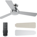 Ceiling Fans with Lights, 42 Inch Ceiling Fan with Light And Remote, 3CCT Flush Moun Low Profile Ceiling Fans, 6 Speed Noiseless LED Ceiling Fan, Advanced Nickel Ceilings Fan for Bedroom Living Room,  Nickel, 42 Inch