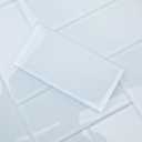 Lovdeco Ice Blue Glass Subway Tile, Light Blue Glass for Bathroom Kitchen Shower Backsplash Wall, 3 x 6 Inches, 4 Sq.Ft.
