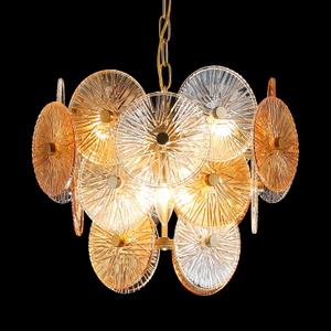 6-Light Gold Chandelier,Farmhouse Chandeliers for Dining Room Light Fixture, 6-Light D17"