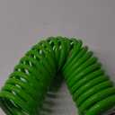 Garden Hose,25 Feet Green PU Curly Water Hose with Brass Connectors,Watering Hose Coil,Retractable,Corrosion Resistant Garden Coil Hose