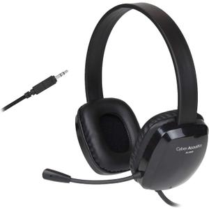 Cyber Acoustics Stereo PC Headset (AC-6008), 3.5mm Connection, Unidirectional Microphone with Flexible Boom for PC & Mac; Perfect for Classroom or Home