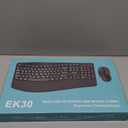 Wireless Keyboard and Mouse Combo,2.4G Full Size Wave Keys Ergonomic Keyboard with Wrist Rest for Natural Typing, 3 DPI Adjustable Ergonomic Silent Mouse for Computer/Laptop/Windows/Mac (Black)