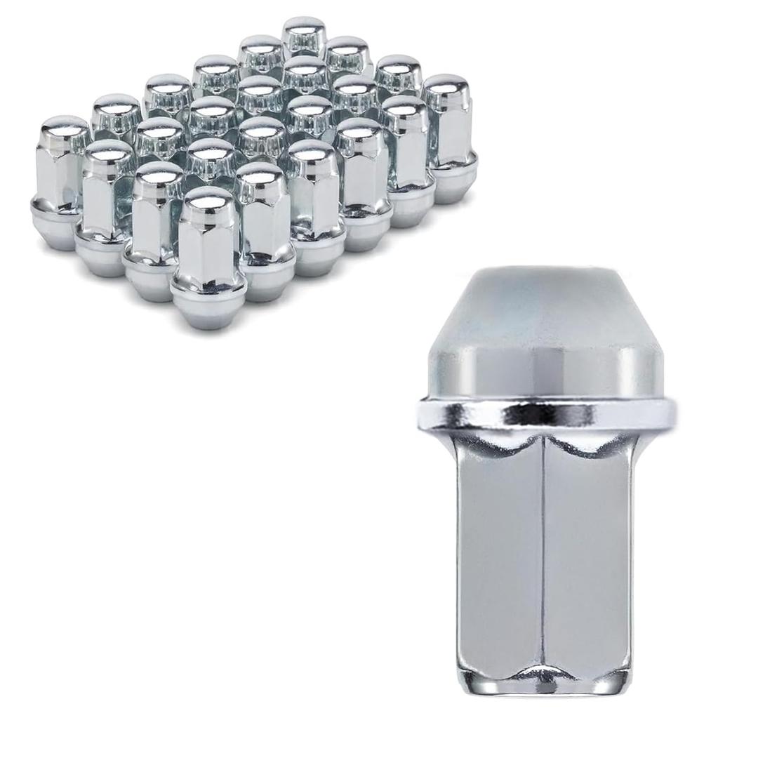611-288 24Pcs Factory Style Lug Nuts (Chrome) M14X2.0 Wheel Lug Nut Fit for 2000-2014 Ford F150/ 2003-2014 Expedition Lincoln Navigator Replace 4L3Z-1012-A 7L1Z-1012-A Wheel Accessories Parts Set