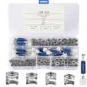 Cam Lock Nuts and Cam Screws, 110 Pcs Cam Locks for Furniture Cam Lock Nuts, 3-in-1 Furniture Cam Lock Fasteners, Fittings Lock Nuts Hardware for Furniture Drawer Panel Cabinet Connecting