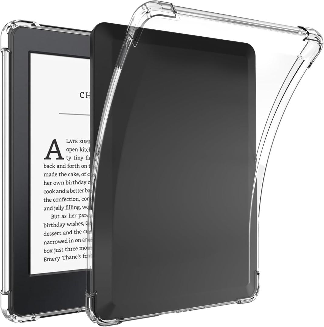 BOZHUORUI Clear Case for Kindle 7th Generation (2014 Released,Model WP63GW) - Lightweight TPU Transparent Flexible Soft Back Cover (Clear)