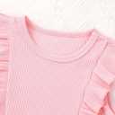 Baby Girl Tulle Dress Ruffle Sleeveless Toddler Sundress Girls Floral Tutu Princess Dresses for Wedding Birthday Party (Pink)