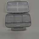 Travel Pill Organizer Large Portable Moisture Proof Vitamin Case, Fullicon Oversize 8 Compartment Pill Box, Pill Holder - Airtight & Moistureproof  Grey