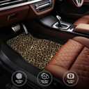 Generic Car Foot Mat Sparkling Leopard Non-Slip Carpet Mats for Cars & Trucks,Decorative Front & Rear Vehicle Foot Rugs,4-Piece Car Floor Mat Set (Leopard)