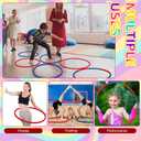 Soulchen 2 Pcs Toy Hoop Exercise Hoop Detachable Adjustable Plastic Hoops Playground Equipment for School Colored Hoops Circles Exercise Ring for Teens Dog Agility Equipment