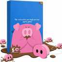 Hilarious Party Game with 150 Cards & 5 Pig Noses, Fun Family Game for 4+ Players, Teens & Adults, Interactive Group Laughing Game for Game NightsThe Party Game Where Smiling Means youlose