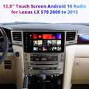 Android Car Radio Multimedia System for Lexus LX LX 570 2008 to 2015 12.8" Touch Screen Built-in CarPlay, HiFi Music, GPS Navigation, 4G Support OME Function