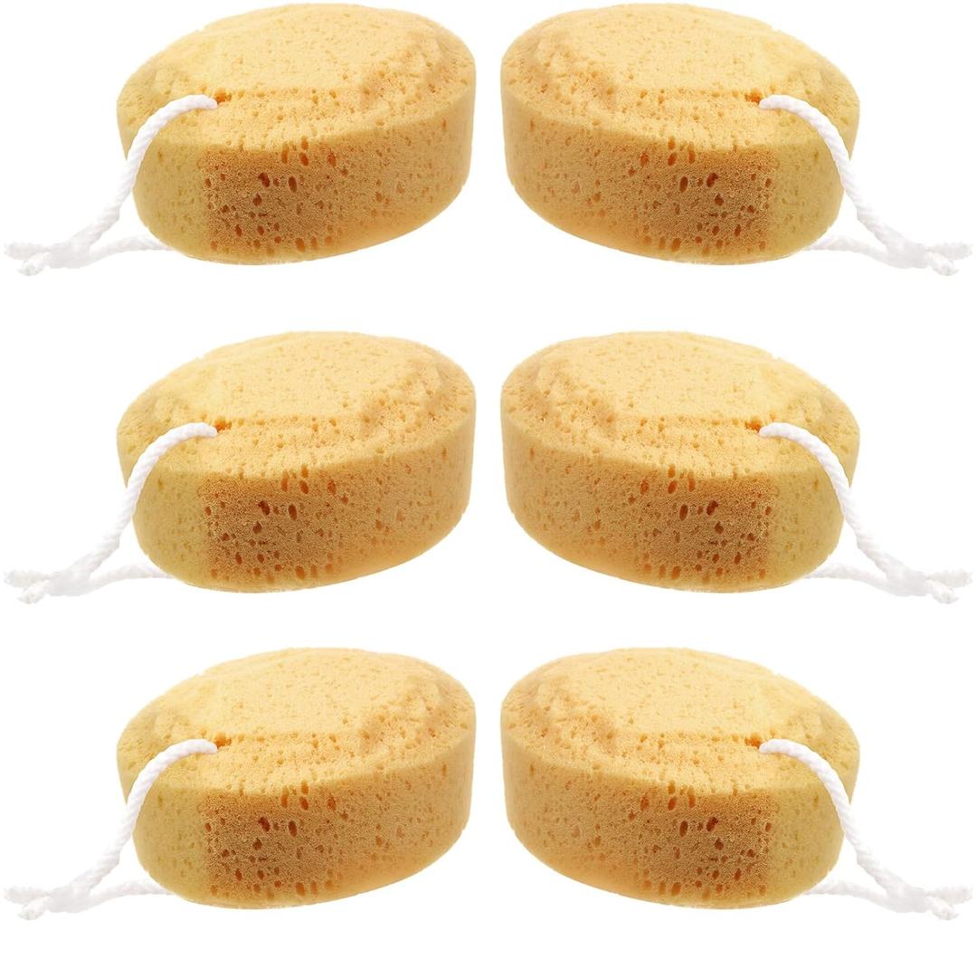 Boao 6 Pieces Foam Body Sponge Soft Exfoliating Bath Sponge Shower Sponge Body Scrubber for Adults Body Cleansing Supplies, 5.5 Inch