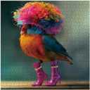 Colorful Bird Puzzles for Adults 1000 Pieces, Funny Challenging Art Animal Jigsaw Puzzles, Hard Difficult Heels Wig Puzzle