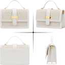 KKXIU Crossbody Bags for Women - Top Handle Purses for Lady, Leather Handbags Shoulder Clutch with Adjustable Shoulder Strap