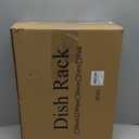 SNTD Dish Drying Rack - Extendable Dish Rack, Large Sink Drying Dish Drainer for Kitchen Counter, Stainless Steel Dish Strainer with Utensil Holder (White)