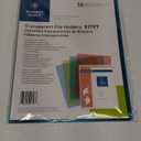 Business Source Green Transparent Poly File Holders