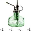 XXXFLOWER Glass Plant Mister Spray Bottle for Indoor Plant Spritzer Succulent Watering Bottle (Green)