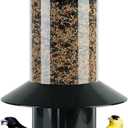 Squirrel Proof Bird Feeder - 360 Feeding Perch Tray for Outdoor Hanging Wild Bird Seeds, Dark Green.