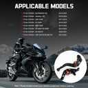 Black Motorcycle Brake Clutch Levers Set for Honda with GROM MSX125 14-25,Monkey125 18-24,CBR250R 11-15,CB300R 18-22,CBR300R 14-22,CB400F/R 13-21,CB400X/F 20-21,CBR500R/CB500F/X 13-21