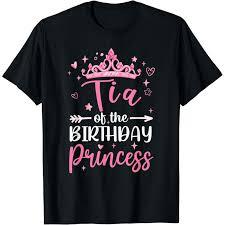 Cousin of The Birthday Princess Birthday Girl Kid Family T-Shirt (Black, S)