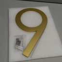 10 Inch Metal House Numbers For outside Gold, Large Address Numbers For House Outside Floating,Large Modern House Numbers For Outside Gold Floating Mount Flush Mount Aluminum Home Address Numbers 6