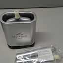 Sellemer Toilet Brush and Holder Set - Flexible Toilet Bowl Brush Head with Silicone Bristles, Compact Size for Storage and Organization, Ventilation Slots Base (1 Pack, Silver)