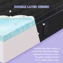 ABENE 3 Inch Dual Layer Memory Foam Mattress Topper Twin XL, 2 Inch Memory Foam Plus 1 Inch Down Alternative Pillowtop Mattress Pad, with Bedside Pocket, College Dorm Essential (Twin XL, Black)