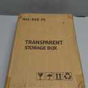 Clear Storage Bins with Lids, 2 Pack Acrylic Display Case with Magnetic Door for Cosmetic Collectibles Large Figures Models, Stackable Acrylic Storage Box for Home Office Living Room Dorm