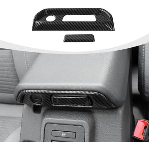RAZPOY Armrest Box Switch Trim Cover Compatible with 2021-2023 Ford Bronco Carbon Fiber Interior Accessories
