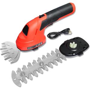 Cordless Grass Shear & Shrubbery Trimmer 2 in 1 Handheld Electric Grass Trimmer Hedge Shears/Grass Cutter