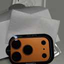 TORRAS for iPhone 17 Pro Camera Lens Protector, [Metal Frame] with Military Grade 9H+ Tempered Glass, Full Coverage, Anti-Scratch, 12 FT Shatterproof, Case Friendly, One-Piece, Cosmic Orange, 1 Pack