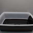 IRIS USA XX-Large High Sided Cat Litter Box, Scatter Shield, Black