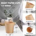 SIUQ 1200 Pack 3 oz Kraft Paper Cups, Disposable Bathroom Cups, Mini Mouthwash Cups, Hot/Cold Beverage Drinking Cup for Gargle Espresso Juice Medicine (Brown)