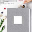 Artfeel Photo Album Self Adhesive Scrapbook Album for 3x5 4x6 5x7 8x10 Pictures,40 Pages Linen Cover with Display Window DIY Photo Book,Ideal Gifts for Family Travel Wedding Baby
