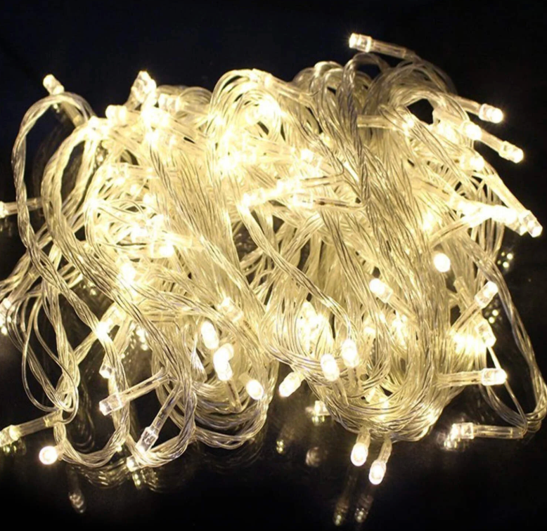 Indoor/Outdoor 50Ft String Lights with Flexible Clear Wire 