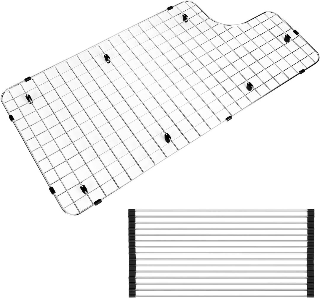 Sink Rack Protector Compatible with Kohler K 6488 and K 6489 Accessories: Stainless Steel Sink Rack for Bottom of Kitchen Sink Sink Rack Protector Compatible with Kohler K 6488 and K 6489 Accessories: Stainless Steel Sink Rack for Bottom of Kitchen Sink