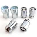 M14 x 1.5 Wheel Locks(1.42In Length), Fit for Silverado 1500 2000-2023, Sierra 1500 2000-2023, Tahoe 2001-2024, Chrysler 300 2005-2023, Jeep Wrangler 2018-2024 - 4 Locks / 2 Key