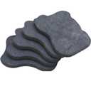 5 Pcs Yard Stepping Stones Outdoor Non Slip Garden Walkway Stonesfor Yard Lawn Patio Pathway Grey Stepping Stone,Rubber Stepping Stones Outdoor (5)