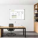Monthly Calendar Dry Erase Whiteboard for Wall, 30" x 20" Double-Sided Large Calendar White Board, Magnetic Portable Hanging Board for Office, Home, School