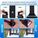 Plastic Post Base Cover Fit 2" Post, Square Post Base Trim, Post Base Plate Cover,Durable Fence Post Flange Skirt for Patio, Porch, Stair, and Railing Systems, UV-Resistant, Black