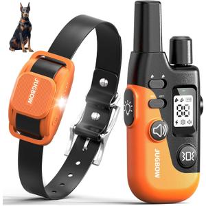 Jugbow Shock Collar for Dogs - 4200FT Dog Training Collar with Remote for 15-120lbs Medium Large Dog, with LED Light IPX8-Waterproof Rechargeable E-Collar with Beep (1-3), Vibration(1-3), Shock(0-16)