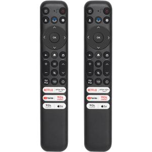 (Pack of 2) RC813 Infrared Remote Control, for TCL Google TV Remote Control, with 6 Shortcut Keys. Compatible with TCL 4k QLED/UHD/QD-Mini Series Smart TVS (no Voice)