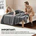 ATKTTOP Heated Blanket Throw, Ultra Soft Flannel Electric Blanket, Consistent & Even Heating, Heated Throw with 8 Heat Levels 8-Hour Auto Off, Overheat Protection, Warm Gifts for Grandma (50"x60")