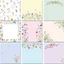 9 Pads Wildflower Sticky Notes 3x3 Inch Cute Self Stick Notepads Notes Adhesive Memo Pad Office Decor Gifts for Students School Teacher Meeting Office Supplies