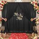 10x10ft Black Sequin Backdrop Curtain for Parties Glitter Photo Backdrop Wrinkle Free Polyester Drapes Shimmer Back Drop for Wedding Birthday Baby Shower Photography Shiny Background 2 Panels 5x10ft